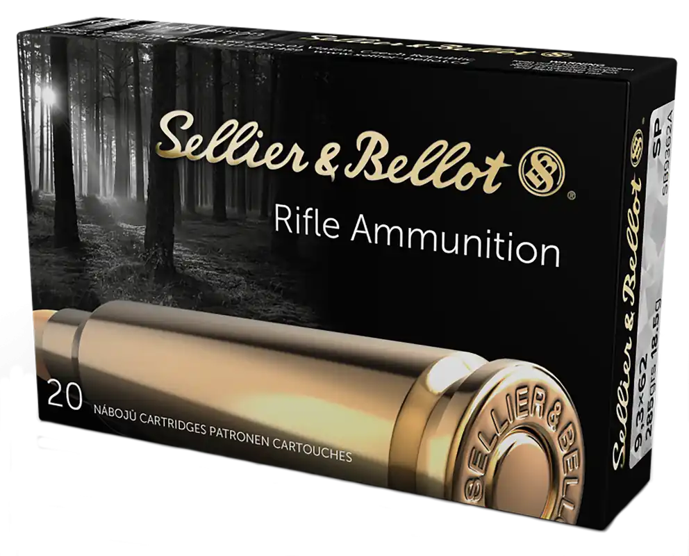Sellier & Bellot Rifle 9.3mmx62 Mauser 285 gr Soft Point (SP) 20 Bx/ 20 Cs