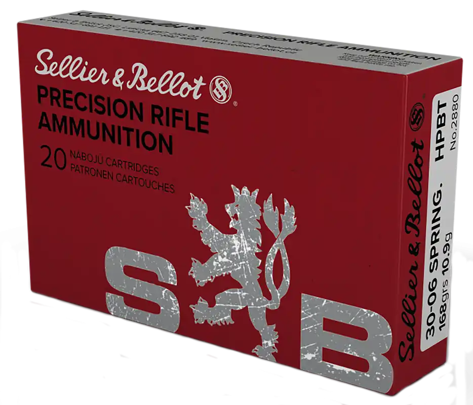 Sellier & Bellot Rifle 30-06 Springfield 168 gr Hollow Point Boat-Tail (HPBT) 20 Bx