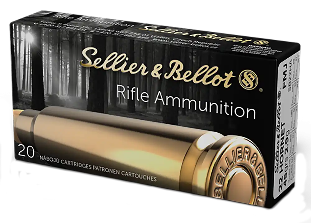 Sellier & Bellot Rifle 22 Hornet 45 gr Full Metal Jacket (FMJ) 20 Bx