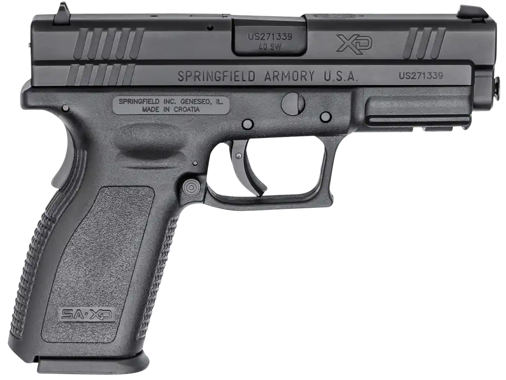 Springfield XD Service CA Compliant .40S&W 10+1 4" Steel Barrel Steel Slide Polymer Frame DAO Grip Safety Pic Rail XD9102