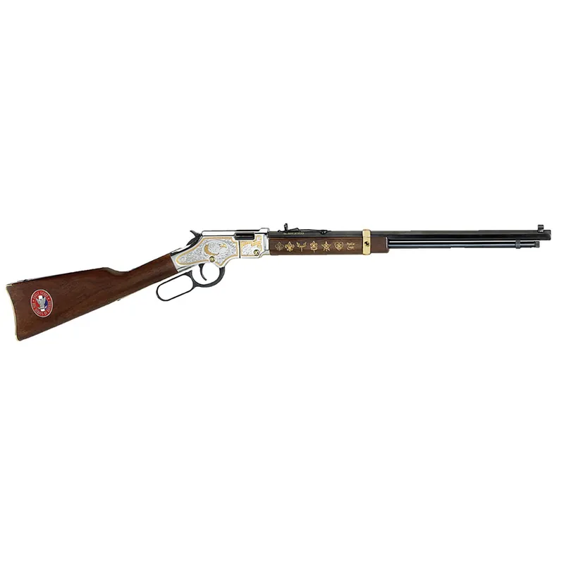 Henry Golden Boy Eagle Scout Tribute 22 S/L/Long Rifle 20" Nickel Walnut