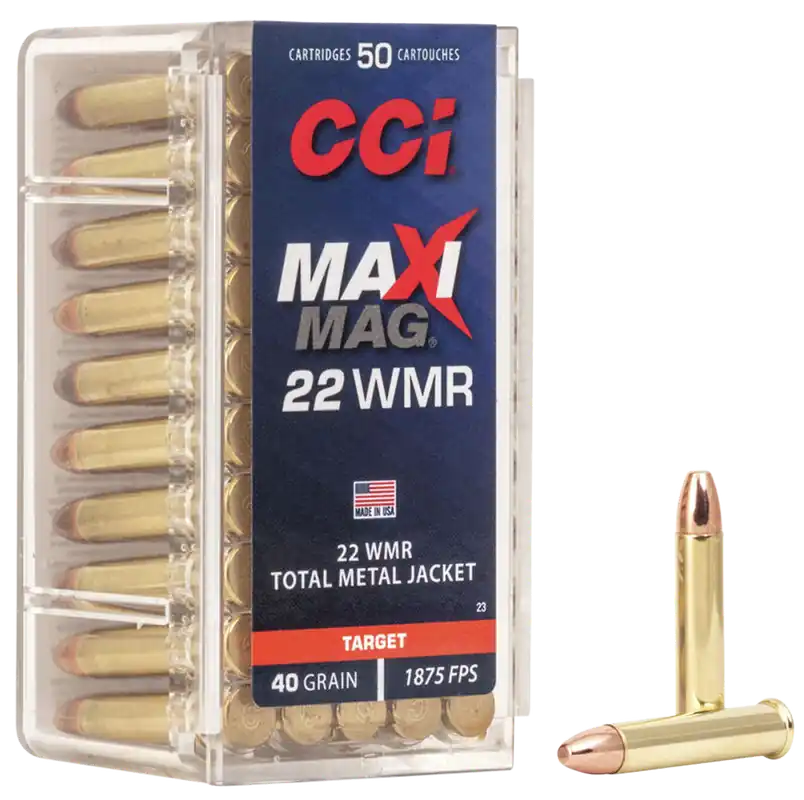 CCI Maxi-Mag 22 WMR 40 Gr. 1875 fps Total Metal Jacket 50/Box