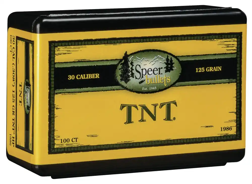Speer TNT 30 Cal .308 125 gr Jacketed Hollow Point (JHP) 100 Per Box