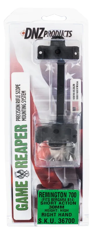 DNZ Game Reaper Scope Mount/Ring Combo For Rifle Browning X-Bolt 30mm Tube Medium Rings 1.06" Mount Height For Long Action Matte Black Aluminum