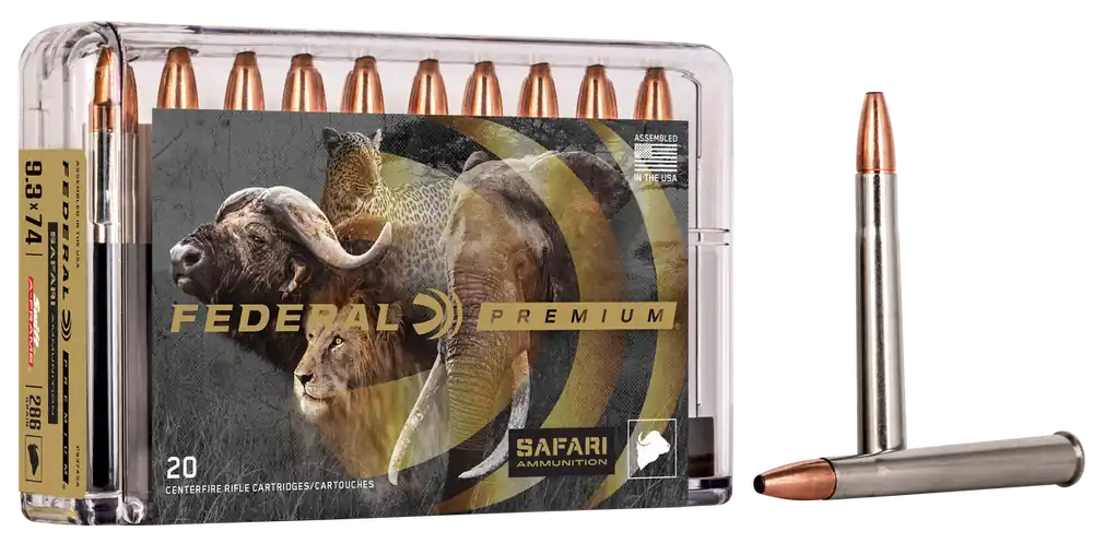 Federal Premium Safari Cape-Shok 9.3mmx74R 286 gr Swift A-Frame (SWFR) 20 Bx