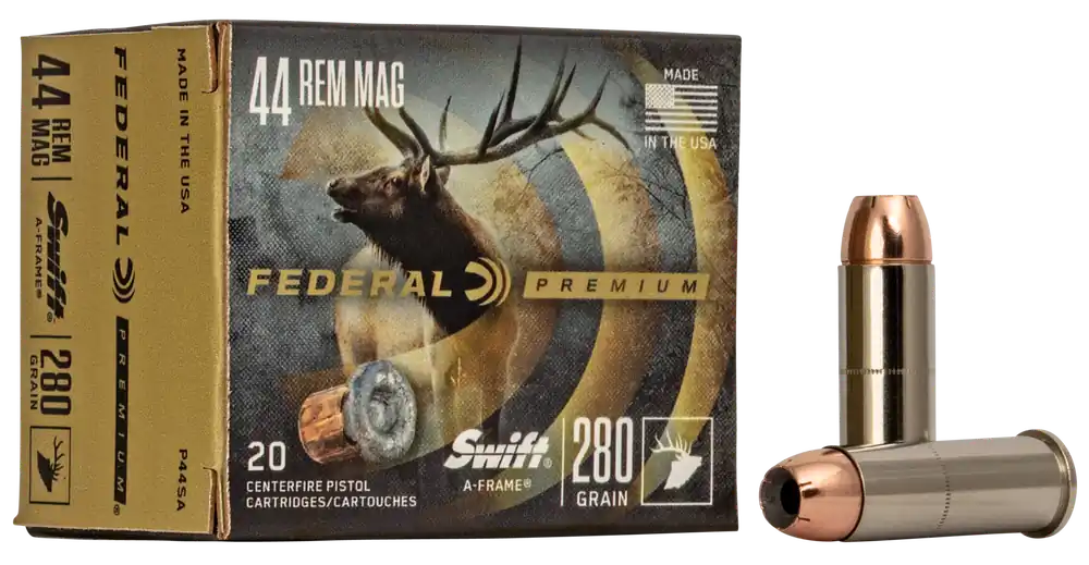Federal Premium 44 Rem Mag 280gr Swift A-Frame 20rd Box