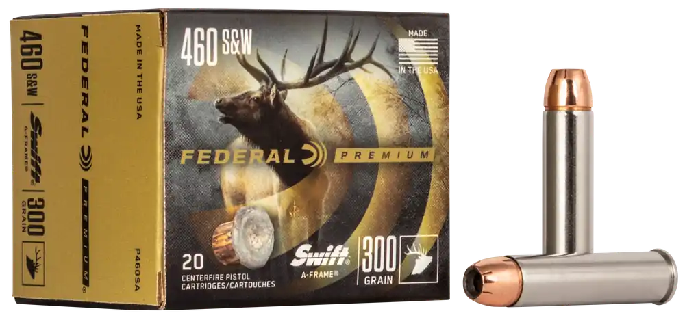 Federal Premium 460 S&W Mag 300gr Swift A-Frame 20rd Bx/ 10 Cs