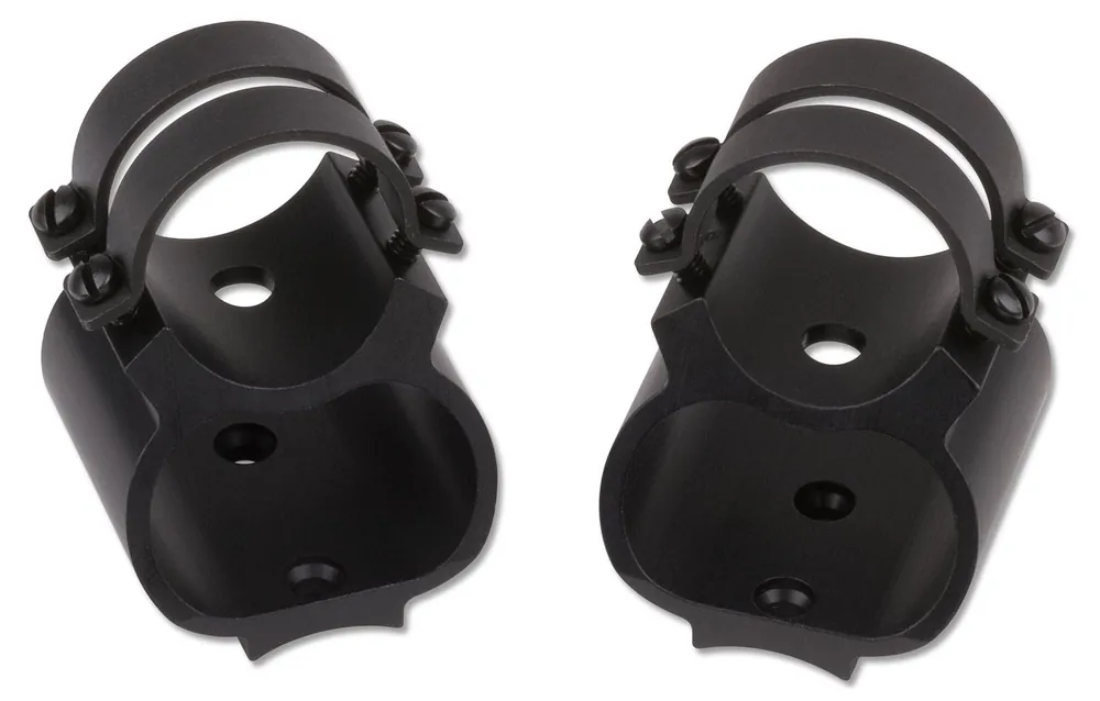 Weaver Mounts See-Thru Ring/Mount Set For Rifle Ruger 10/22 1" Tube Weaver Mount Matte Black Steel
