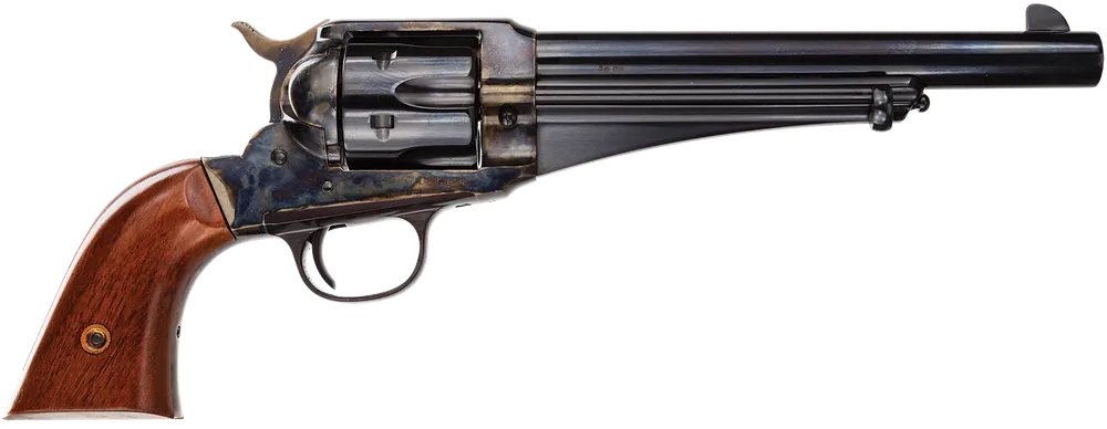Taylors & Company 550383 1875 Army Outlaw 45 Colt (LC) Caliber with 7.50" Blued Finish Barrel, 6rd Capacity Blued Finish Cylinder, Color Case Hardened Finish Steel Frame & Walnut Grip