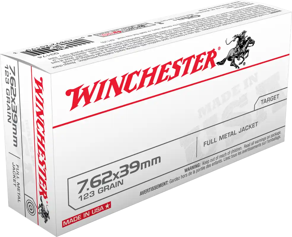 Winchester Ammo USA 7.62x39mm 123 gr Full Metal Jacket (FMJ) 20 Bx/10 Cs