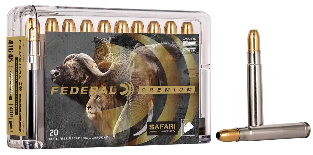 Federal Premium Safari Cape-Shok 416 Rem Mag 400 gr Trophy Bonded Sledgehammer Solid (TBSH) 20 Bx