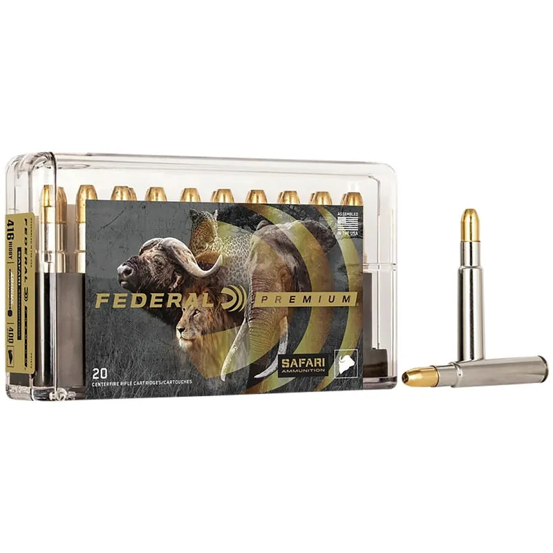 Federal Premium 416 Rigby 400 gr Trophy Bonded Sledgehammer Solid Ammo - 20/Box