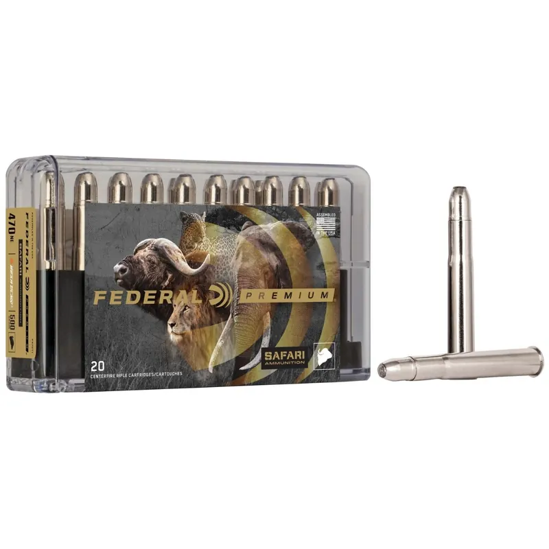 Federal Premium 470 Nitro Express 500 gr Trophy Bonded Bear Claw Ammo - 20/Box