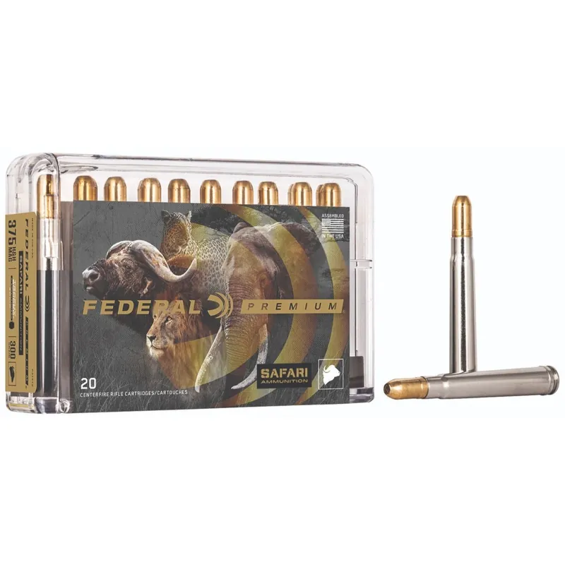 Federal Premium 375 H&H Mag 300 gr Trophy Bonded Sledgehammer Solid Ammo - 20/Box