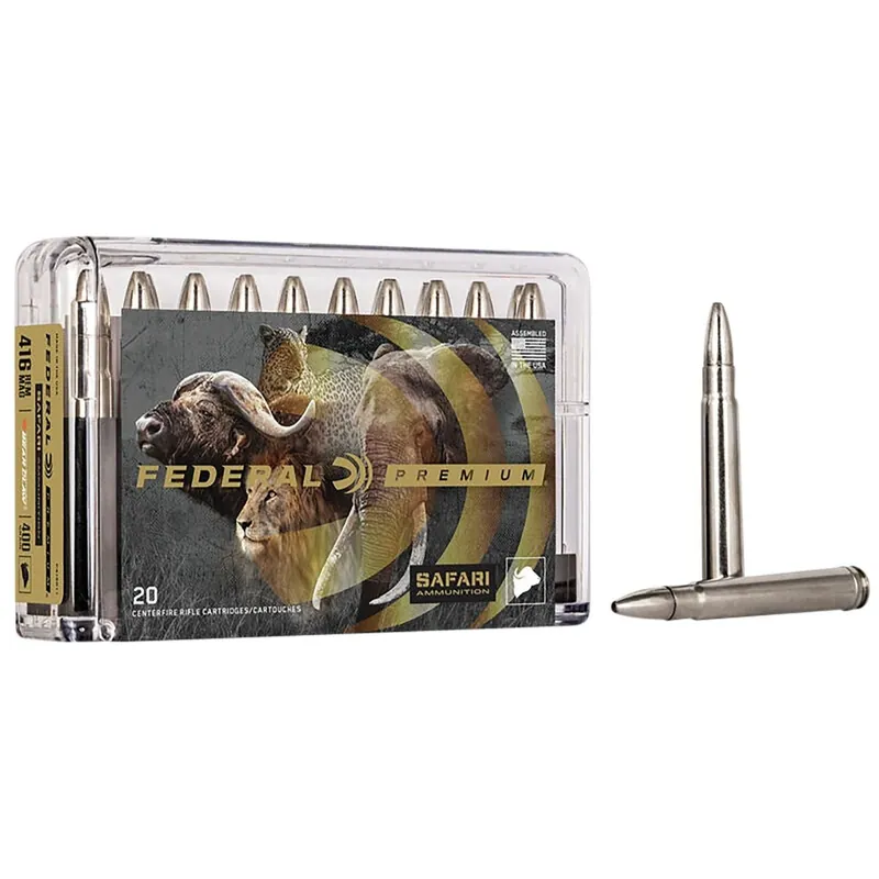 Federal Premium 416 Rem Mag 400 gr Trophy Bonded Bear Claw Ammo - 20/Box