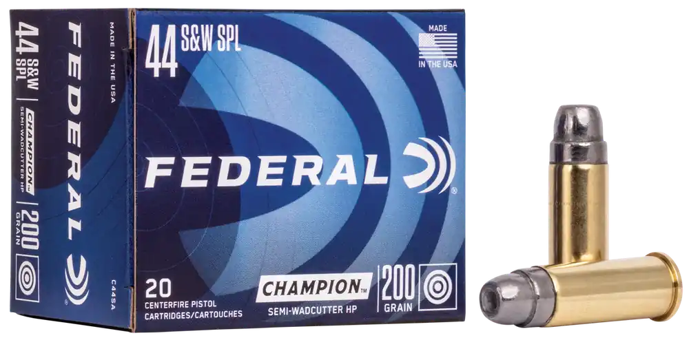 Federal Champion Training 44 S&W Spl 200 gr Semi-Wadcutter Hollow Point (SWCHP) 20 Bx/ 25 Cs