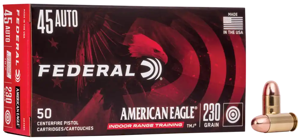 Federal American Eagle Indoor Range Training 45 ACP 230gr TMJ 50rd Box