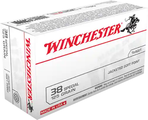 Winchester Ammo USA 38 Special 125 gr Jacketed Soft Point (JSP) 50 Bx/10 Cs