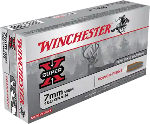 Winchester Ammo Super-X 7mm WSM 150 gr Power-Point (PP) 20 Bx/10 Cs