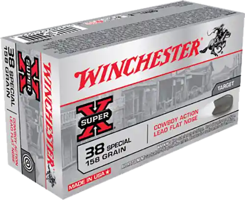 Winchester Ammo USA Cowboy Action 38 Special 158 gr Lead Flat Nose (LFN) 50 Bx/10 Cs