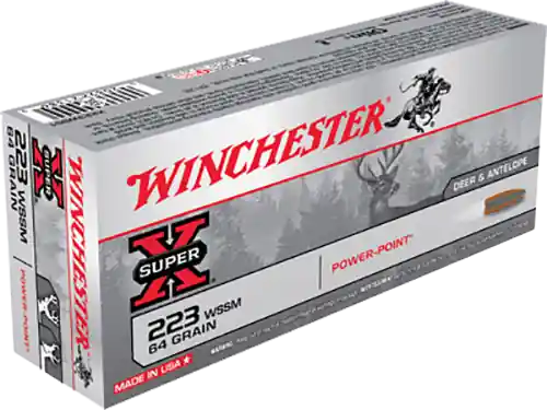 Winchester Ammo Super-X 223 WSSM 64 gr Power-Point (PP) 20 Bx/10 Cs