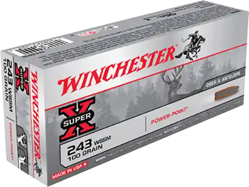 Winchester Ammo Super-X 243 WSSM 100 gr Power-Point (PP) 20 Bx/10 Cs