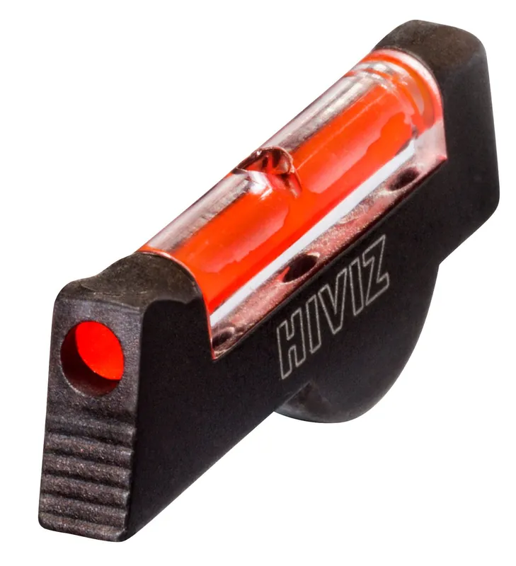 HiViz Pinned Front Sight Red Fiber Optic LitePipe Black Frame for S&W Revolver with 2.50" or Longer Barrel (Except Classic & Performance Center)