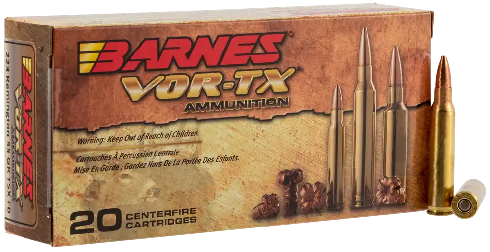 Barnes Bullets VOR-TX 223 Rem 55gr TSX Flat Base 20rd