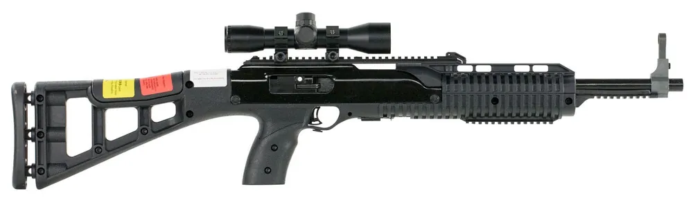 Hi-Point 4595TS Carbine .45ACP 17.50" 9+1 Steel Rec Adj Post Front Sight/Peep Rear Molded Stock 4x32 Scope Black 4595TS4X32
