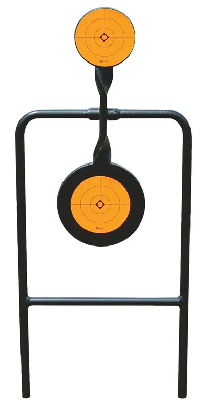 Caldwell Plink n Swing Double Spin Target Handgun Steel Black/Orange Impact Enhancement Motion 4.25"