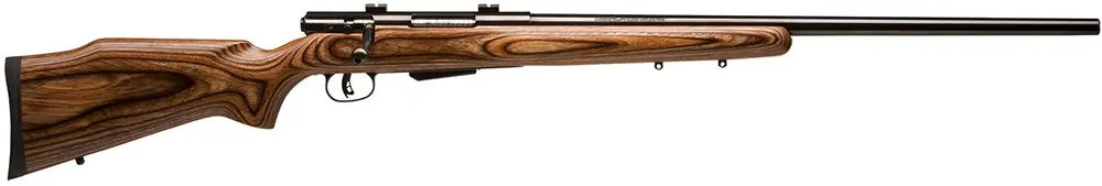 Savage Arms 25 Lightweight Varminter 22 Hornet Caliber with 4+1 Capacity, 24" Barrel, Matte Black Metal Finish & Natural Brown Laminate