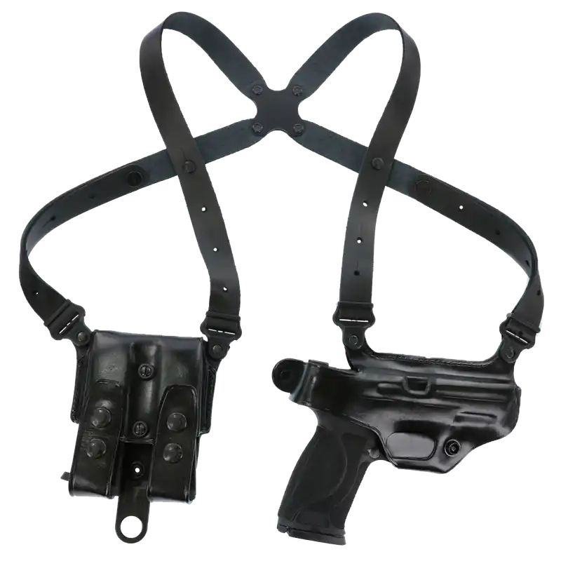 Galco Miami Classic Shoulder System Black Leather Fits Glock 17,19,22-23,26-27,31-35 RH