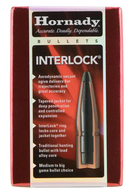 Hornady InterLock 45 Cal .458 350 GR Flat Point 50 Per Box