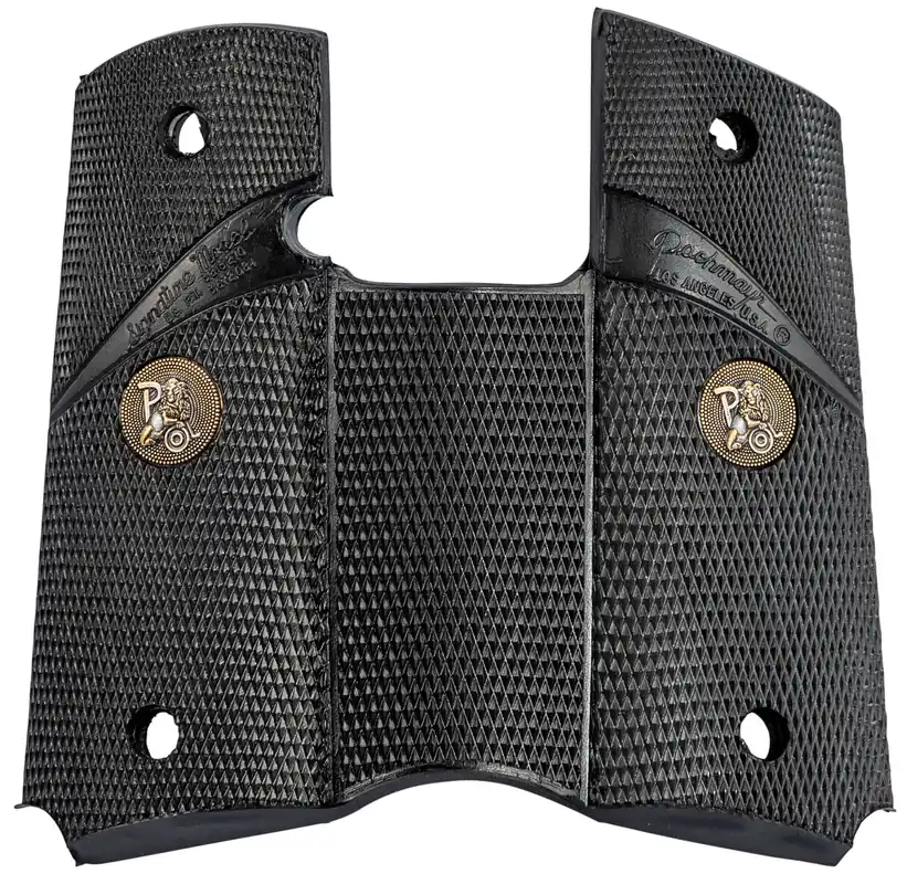 Pachmayr Signature Grip Wraparound Checkered Black Rubber for Colt Officer