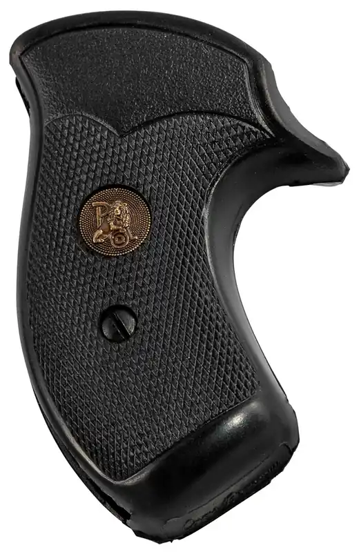 Pachmayr Compact Grip Checkered Black for S&W J Frame with Round Butt