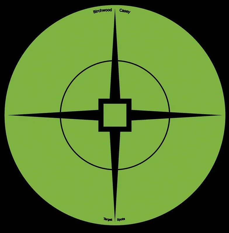 Birchwood Casey Target Spots Self-Adhesive Paper Black/Green 6" Crosshair Includes Pasters 10 Pk.