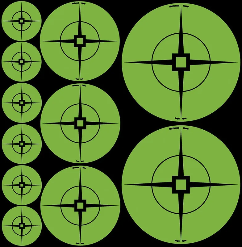 Birchwood Casey 33938 Target Spots Self-Adhesive Paper Black/Green Crosshair 60 Targets