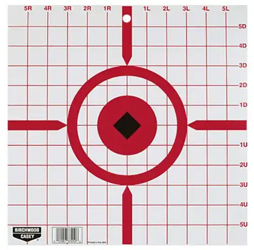 Birchwood Casey Rigid Sight-In Crosshair Tagboard Hanging 12" Black/White 10 Pk.