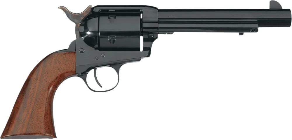 Taylors & Company 550428 1873 Cattleman 44 Rem Mag Caliber with 6" Barrel, 6rd Capacity Cylinder, Overall Blued Finish Steel & Walnut Army Size Grip