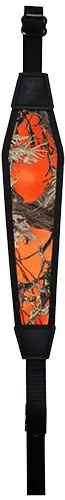 Grovtec US Inc Padded Sling made of TrueTimber Blaze Orange Nylon with 48" OAL, 1" W, Adjustable Design & 1" Swivels for Rifle/Shotgun