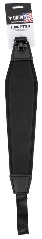 Grovtec US Inc Padded Sling made of Black Nylon with 48" OAL, 1" W, Adjustable Design & 1" Swivels for Rifle/Shotgun