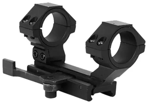 NcStar Marcq Scope Mount/Ring Combo Black Anodized AR15/M16 Quick Release 30mm-1" Tube Cantilever/Weaver/Picatinny Mount Aluminum AR Platform
