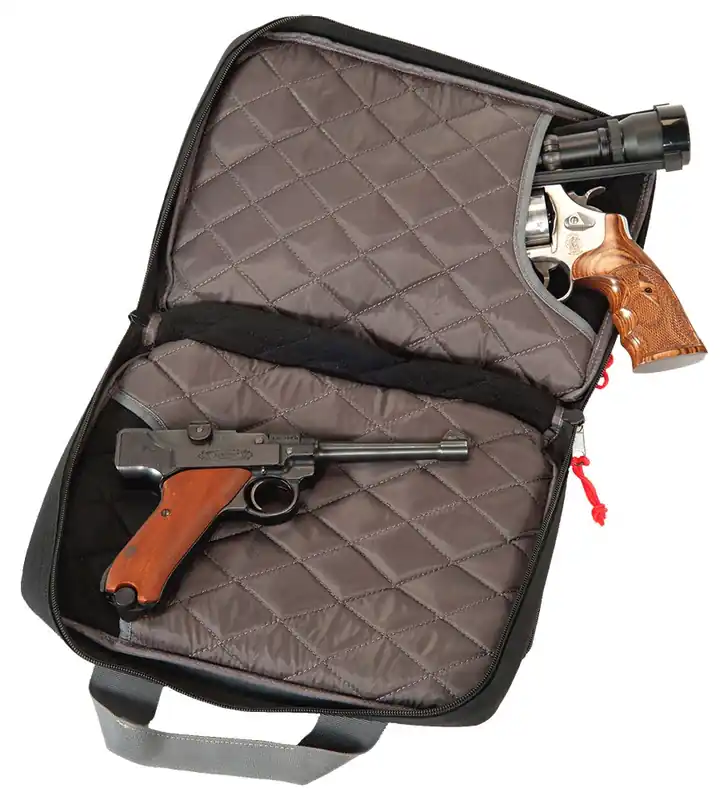 G*Outdoors Quad Pistol Range Bag Black Nylon with Visual ID Storage System