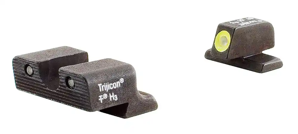 Trijicon HD Night Sight Set 3-Dot Tritium Green with Yellow Outline Front, Green with Black Outline Rear Black Frame for Springfield XD, XD Mod.2, XD-M