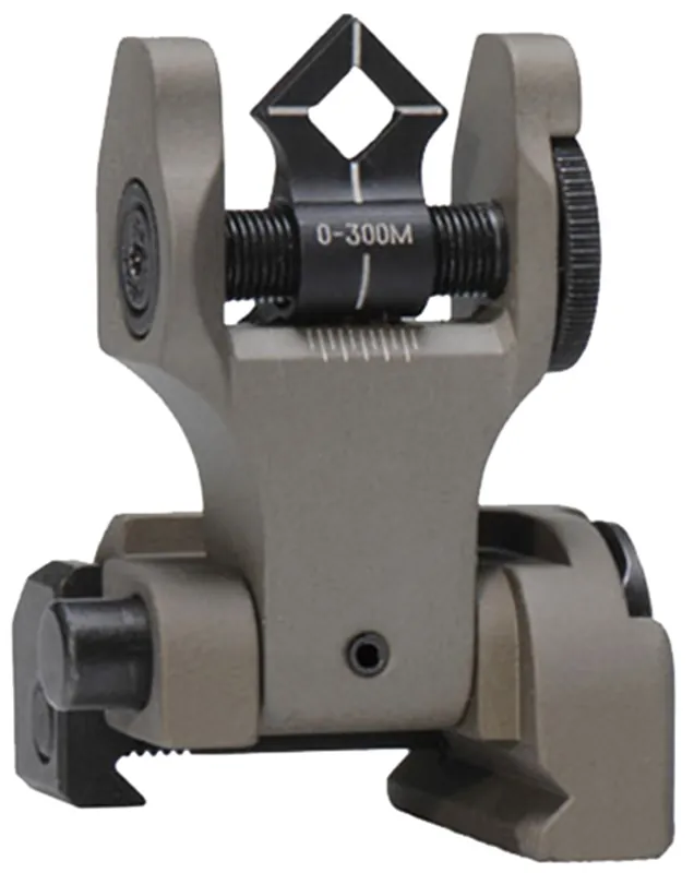 Troy Ind Dioptic BattleSight Rear Sight Folding Flat Dark Earth for AR-Platform