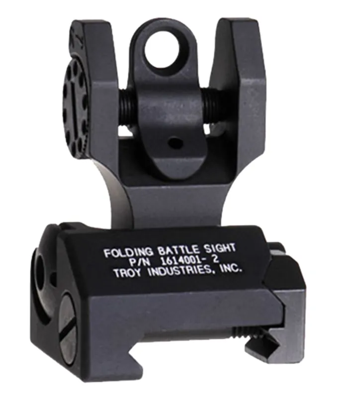 Troy Ind Dioptic Tritium BattleSight Rear Sight Folding Black for AR-Platform