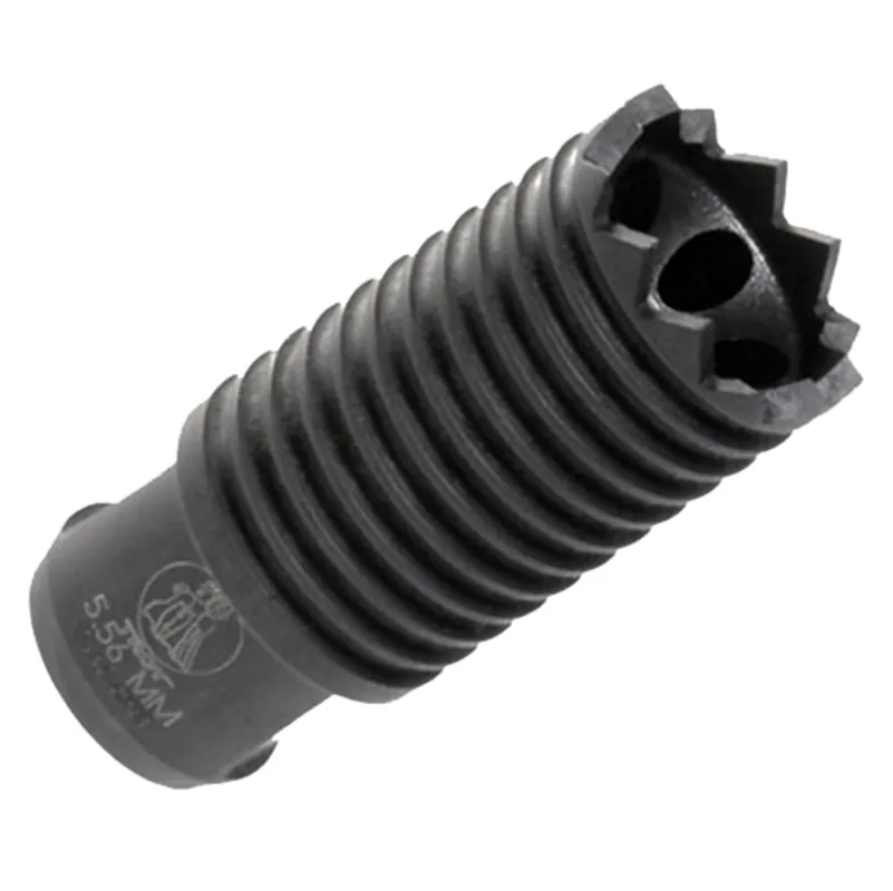 Troy Ind Claymore Muzzle Brake Black Steel with 1/2"-28 tpi Threads & 2.25" OAL for 5.56x45mm NATO AR-Platform