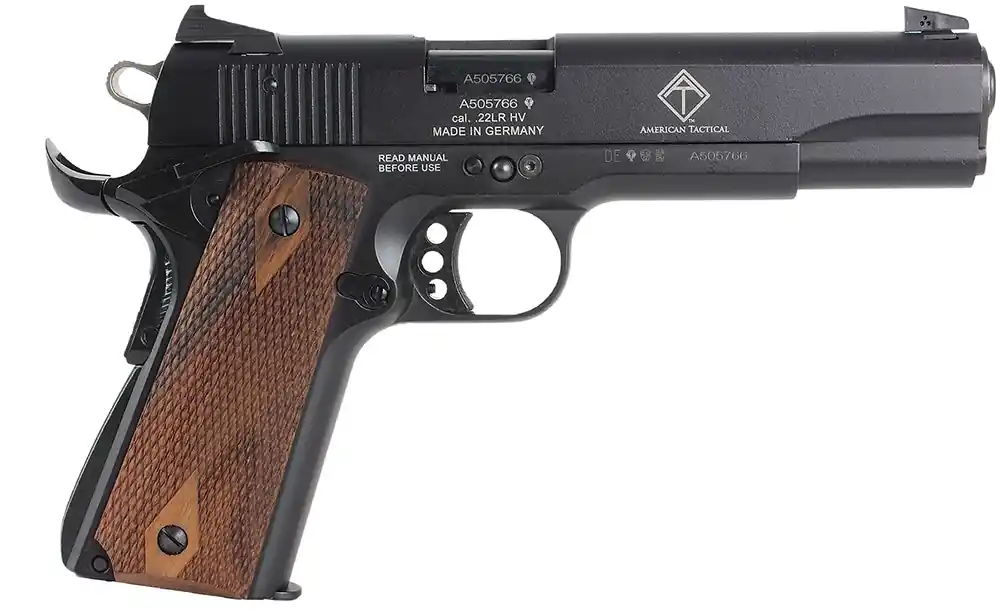 GSG CA 1911 *CA Compliant 22 LR 10+1 5" All Black Anodized Steel Barrel