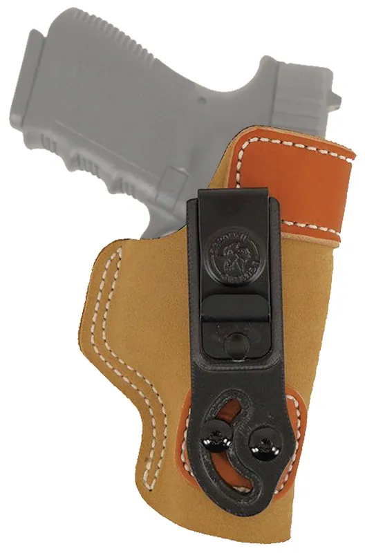 DeSantis Gunhide Sof-Tuck w/Saddle Leather Top IWB Colt Commander Right Hand
