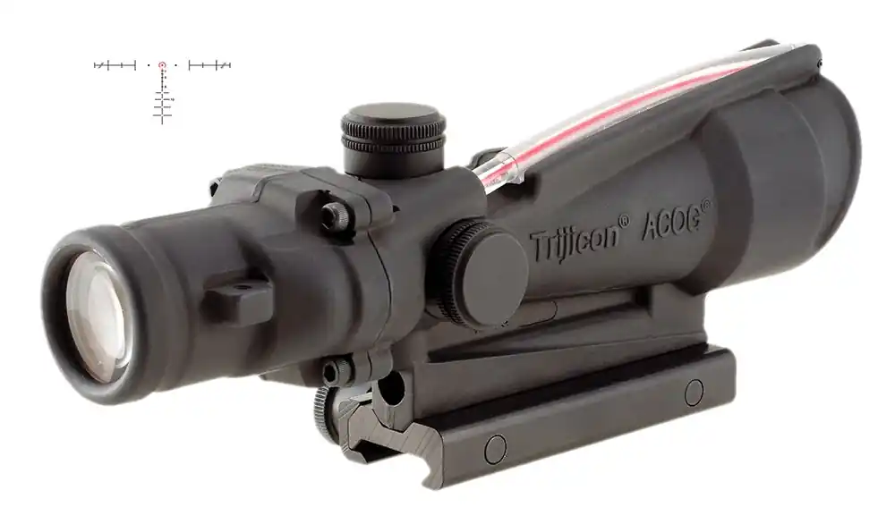 Trijicon ACOG Black Hardcoat Anodized 3.5x35mm Illuminated Red Horseshoe .308/7.62 BDC Reticle